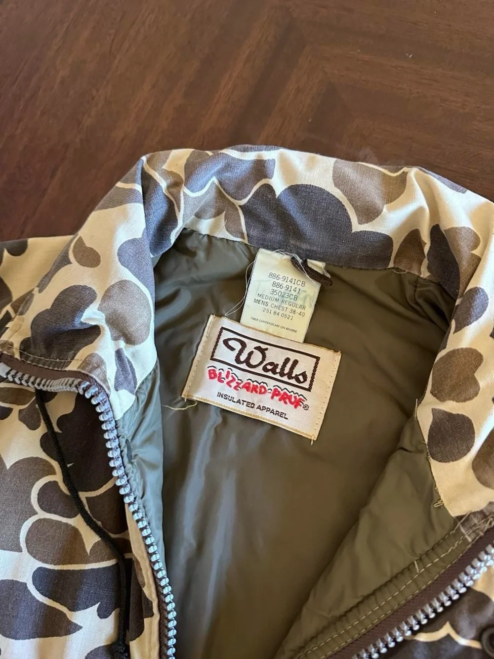 Vintage Walls Blizzard-Pruf Camo Parka Jacket Insulated Men’s Small 38-40